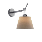 настенный светильник с текстильным абажуром и поворотным кронштейном