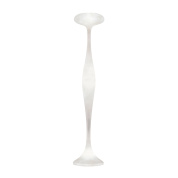 напольный торшер с изогнутой стойкой и куполообразным абажуром из матового стекла