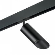 потолочный светильник на штанге черного цвета цилиндрической формы для однофазного шинопровода