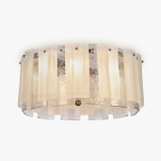 люстра для настенного монтажа с секционным абажуром из светлого стекла