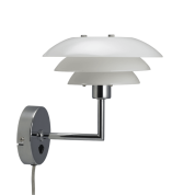 настенный светильник с многослойным белым плафоном и металлическим кронштейном