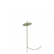 уличный торшер с купольным плафоном зелёного цвета