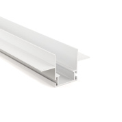 встраиваемый алюминиевый профиль чёрного цвета под светодиодную ленту