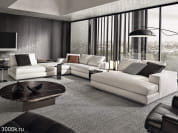 Hamilton Секционный тканевый диван Minotti