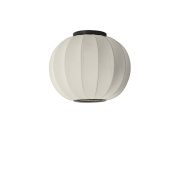 KW45 PW CW Knit-Wit Made By Hand Светильник потолочный Ø45 с белым тканевым абажуром