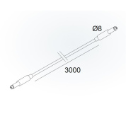 30610 0120 Delta Light MIKALINE Кабель питания 48 В, 3 м, черный