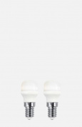 E14 LED Pear Opal 1,5W 2-Pack White Globen Lighting источник света