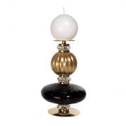 Diva greta medium candle holder - black & gold подсвечник, Villari