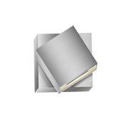 настенный светильник кубической формы серебристого цвета с направленным светом вверх-вниз