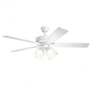 52" Basics Pro Premier Fan Matte White люстра-вентилятор 330016MWH Kichler