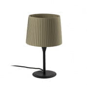 64311-40 SAMBA BLACK TABLE LAMP GREEN RIBBONED LAMPSHADE ø2 настольная лампа Faro barcelona