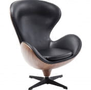 83346 Вращающееся кресло Lounge Черный орех Kare Design