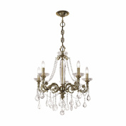 люстра с пятью лампами латунь