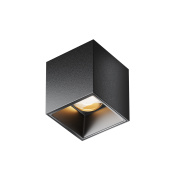 потолочный светильник квадратной формы черного цвета