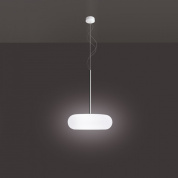 подвесной светильник с овальным стеклянным плафоном