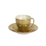 Peacock gold coffee cup & saucer чашка, Villari