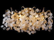 3180/108 TENERIFE Crystal lux Светильник потолочный 8х40W G9 Золото матовое Прозрачный, янтарный