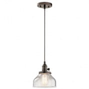 Avery 1 Light Bell Mini Pendant Olde Bronze подвесной светильник 43850OZ Kichler