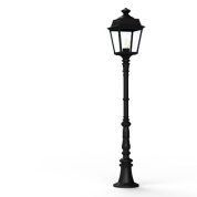 садовый фонарь на опоре чёрного цвета