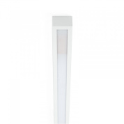 потолочный светильник линейного типа белого цвета с прозрачной вставкой