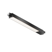линейный трековый светильник чёрного цвета с алюминиевым корпусом однофазный Unity