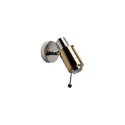 BINYSPOT LED-NK-GOL DCW Biny настенный спот с никелевым корпусом и золотыми вставками