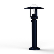 садовый светильник темно-синего цвета с прозрачным куполом