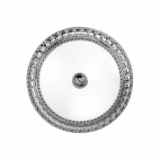 Kolarz MILADY 0298.13.5 потолочный светильник хром белый ø40cm высота 11cm 3 лампы e27