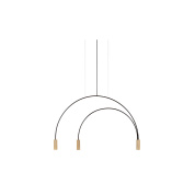 подвесной дуговой светильник в черно-золотом исполнении