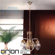 Люстра Orion Budapest LU 1440/3 gold/411 klar-Schliff
