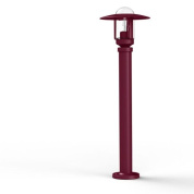 садовый фонарь бордового цвета с купольным плафоном