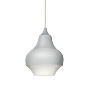 подвесной светильник с округлым плафоном в форме капли из матового стекла