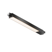 линейный трековый светильник чёрного цвета с узким корпусом однофазный Unity