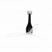 32002WP Faro ETERFAN Shiny black/transparent ceiling fan with DC motor SMART люстра-вентилятор блестящий черный