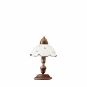 настольная лампа с шарообразным основанием синяя