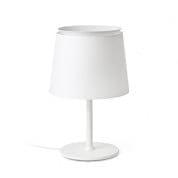 20304-82 SAVOY WHITE TABLE LAMP WHITE LAMPSHADE настольная лампа Faro barcelona