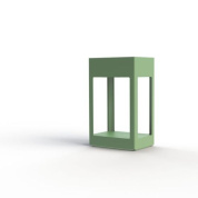 садовый фонарь светло-зеленого цвета с квадратным алюминиевым корпусом