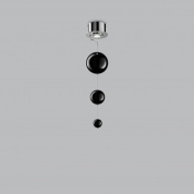 Metal Lux Bolero PL 1L Round потолочный светильник с тремя стеклянными плафонами чёрный; хром 251.501.03