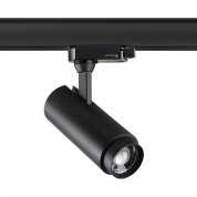 трехфазный трековый светильник на штанге цилиндрической формы черного цвета