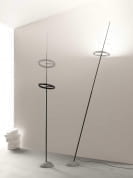 торшер с прямой стойкой и купольным плафоном