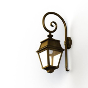 настенное уличное бра с прозрачными стёклами и бронзовой арматурой