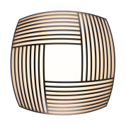 настенный светильник из чёрного дерева с квадратной решётчатой структурой