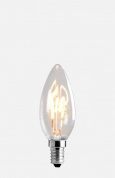 E14 LED Soft Filament Crown Clear Globen Lighting источник света