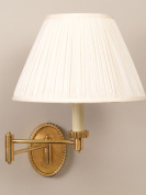 настенный светильник с поворотным кронштейном и абажуром из гофрированной ткани