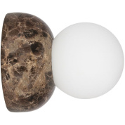 настенно-потолочный светильник с шаровым плафоном и основанием коричневого оттенка