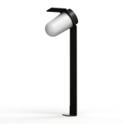 садовый уличный светильник с овальным плафоном и чёрной арматурой