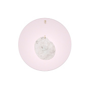 настенное бра с круглой основой и мраморной вставкой розового оттенка