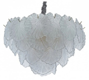 подвесная люстра с матовыми элементами и куполообразной формой