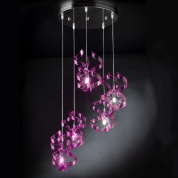 Metal Lux Astro SP tondo 5L современная цветная люстра хром; малиновый 206.515.11