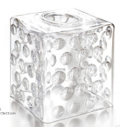 контейнер для ванной из прозрачного стекла с кубическим корпусом и рельефом